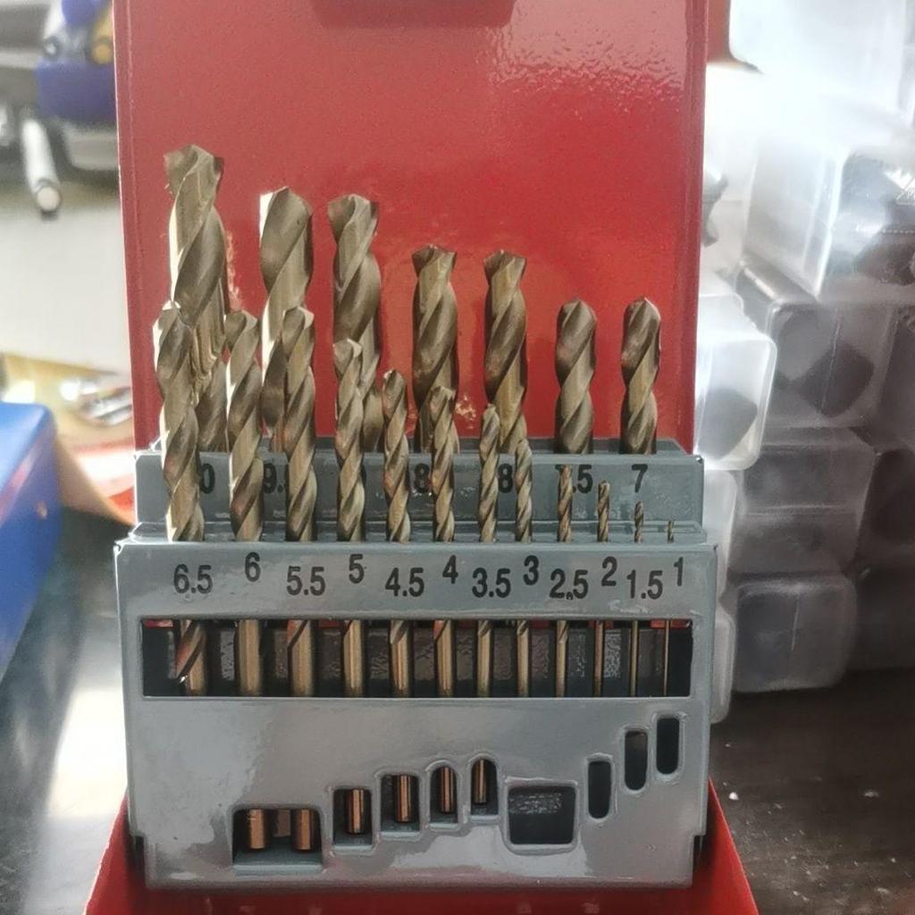 Stainless Steel Twist Drill Bit Set for Metal and Aluminum, Super Hard, Hand Drill, Straight Shank, Sizes 1-10.