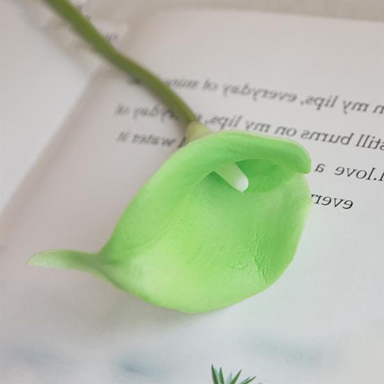6Pcs Artificial Common Callalily Realistic Fake Flower Branch Home Office Wedding Party Indoor Outdoor Faux Bloom Plants Decoration