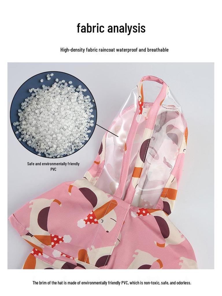 Reflective Dog Raincoat Costume: Summer Bathing Duck Design for Small Dogs