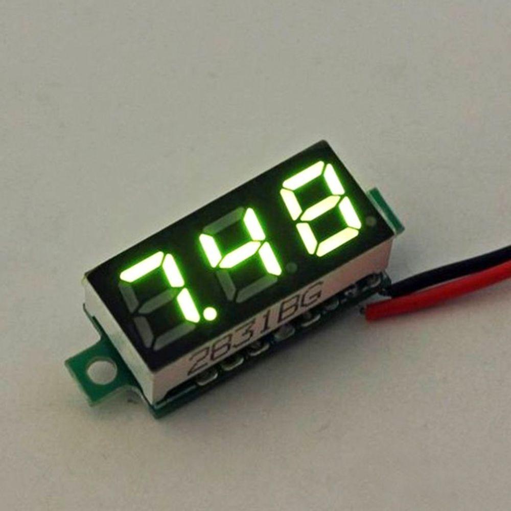 1 stk DC 2,5-30V Testverktøy Mini LED-skjerm 3-sifret Måler Spenning Voltmeter Voltameter Panelmeter
