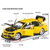 cwtnuk1 1/24 Mitsubishi EVO 9 JDM Super Sport Racing Toy Car Diecast Metal Rally Miniature Sound & Light Gift For Kid Boy Collection