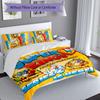 3pcs Superthings pattern bedding set duvet cover set includes duvet cover &pillowcases, perfect all season bedroom decoration & gift