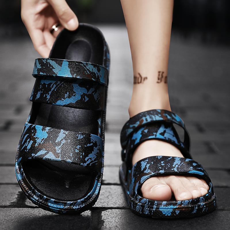 Printing Soft Vacation Travel Beach Sandals 2025 Summer New Men's Garden Shoes Fashion Outdoor Slippers Lightweight Comfortable