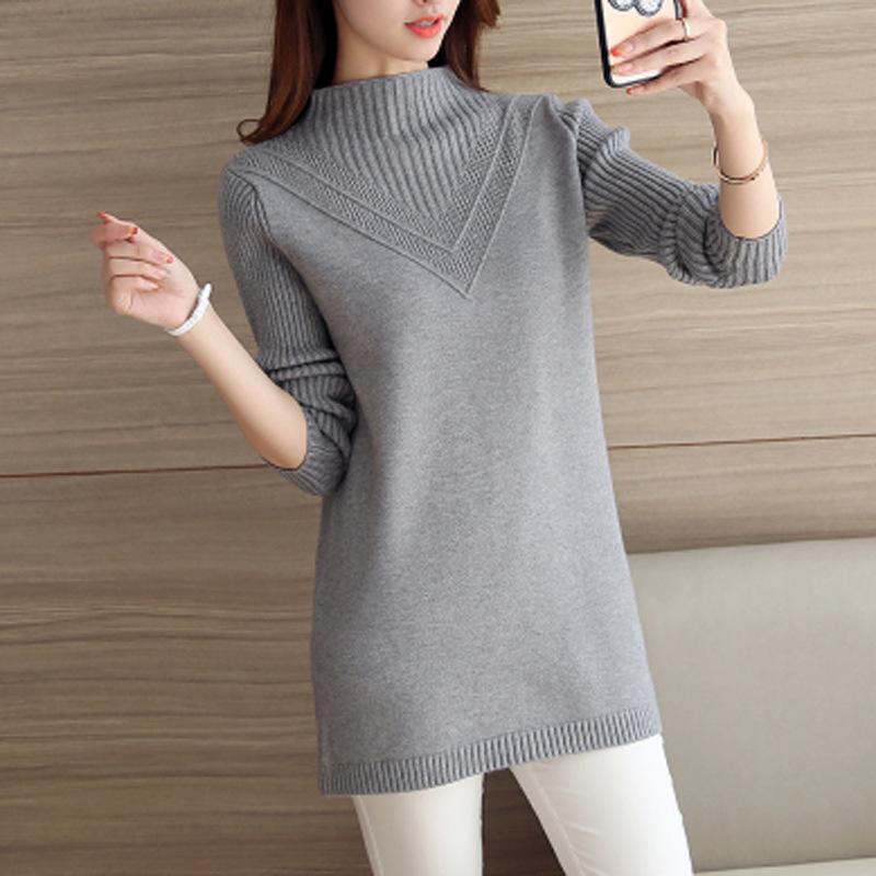 Abbigliamento Maglieria Donna Dolcevita Mezza Stagione Primavera Autunno Maglione da Donna Manica Lunga Top Sottogiacca Pullover