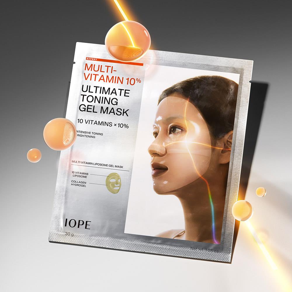 Iope Мультивитаминная тонизирующая гелевая маска 10% 30г (5 листов), Корейский 5 Sheets