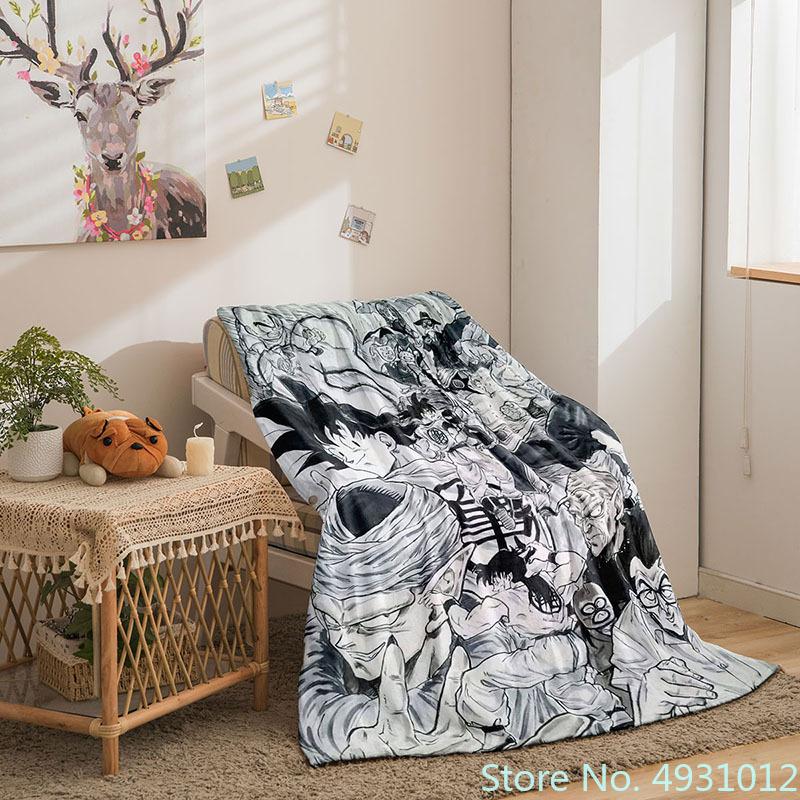 Hot Anime Saiyan Dragon Ball Wukong Baby 3D Blanket Throw for Bed Sofa 150x200cm Nap Blankets Boys Girls Children Kids Gift 130x150cm