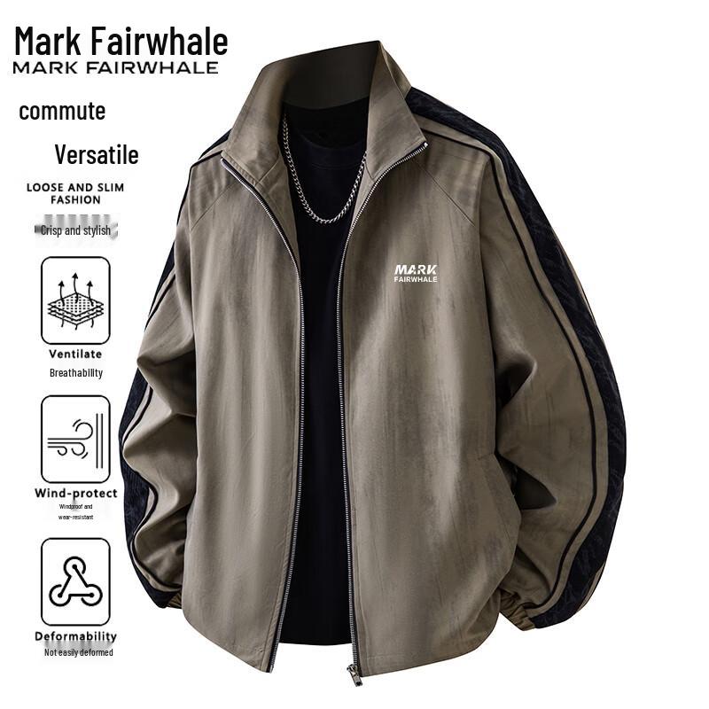 

Mark Fairwhale Men s Stand-Collar Casual Jacket 8XL