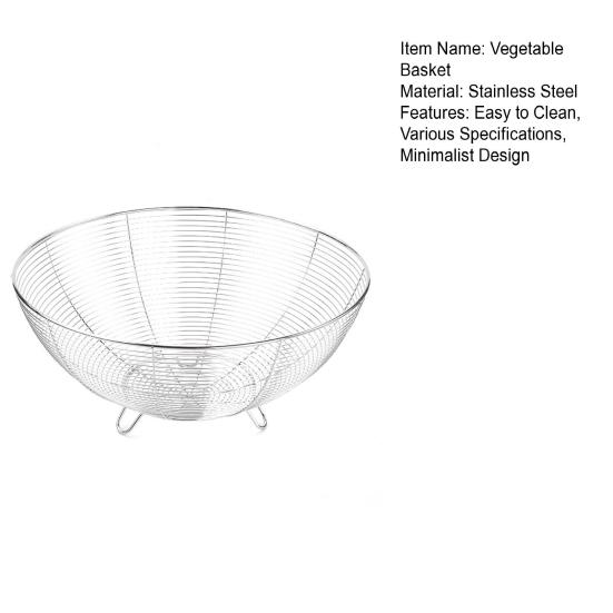 Cesta de acero inoxidable para verduras, moderna cesta de alambre para fruta para encimera de cocina, cestas de metal