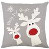 Christmas Pillow Cover Linen Printed Home Sofa Cushion Cover Living Room Bedroom Pillow Cover