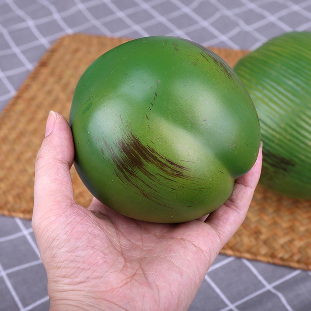 Realistic Artificial Coconut Accent Versatile Synthetic Coconut Model for Photography Props and Exhibition Displays