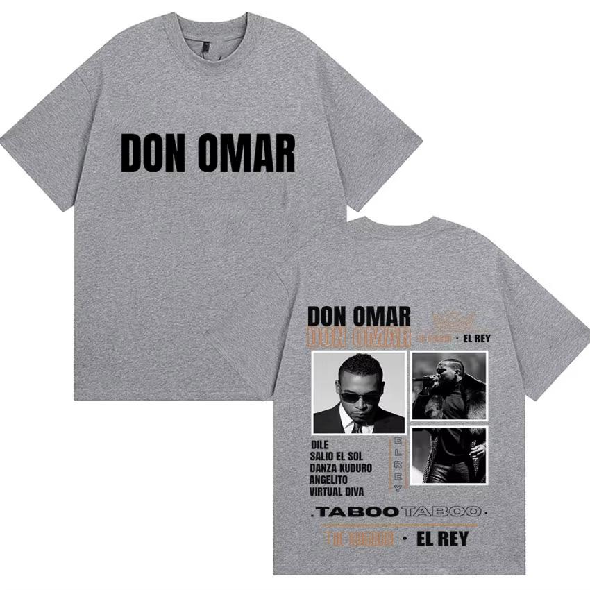 Top Vintage Unisex Estivo Rapper Don Omar Nuovo Album 2026 Grafiche Magliette Uomo Donna Fan Maglietta Musicale Adolescenti Girocollo Manica Corta