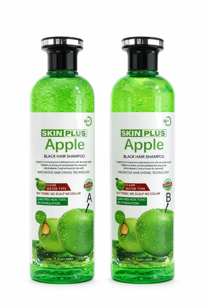 URBAN TREND Shampoo Colorante Nero Mela – Tintura per Capelli Erboristica Senza Ammoniaca, Tipo Acqua Chiara, Copertura Nero Naturale a Lunga Durata per Uomini e Donne