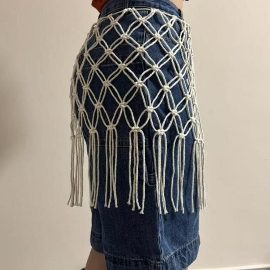 Bohemian Braided Waist Sash Hip Sash Belt with Long Tassels Women Knotted Cord Sash Fashion Accessory for Dresses Skirts Jeans