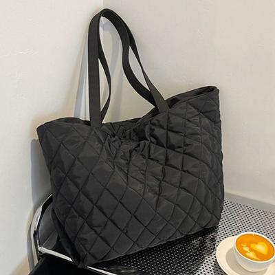 Women Winter Handbag Purses Space Pad Cotton Shoulder Bags Female Pure Color Cotton Padded Quilted Large Ladies Crossbody Bags