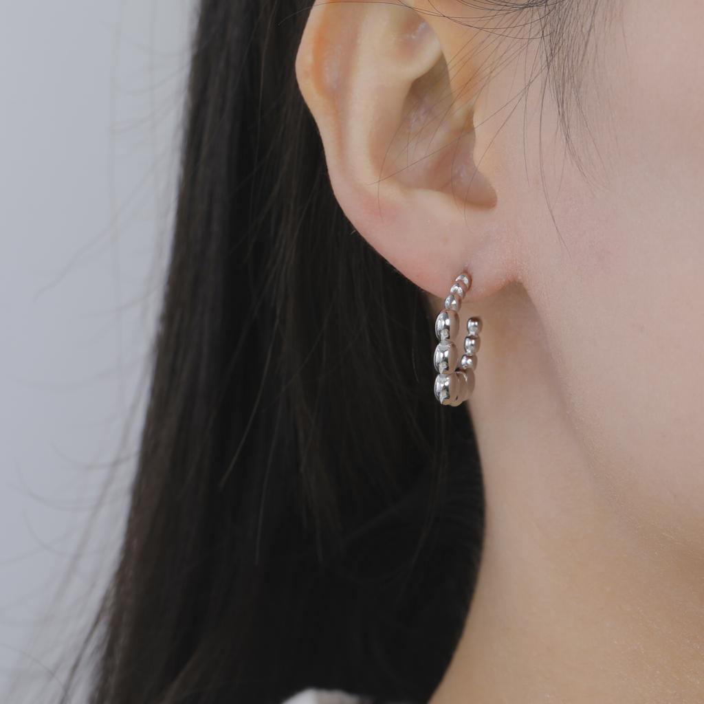 Cazador Geometric Beads Women's Earrings Gold Color Trendy Waterproof Earrings Stainless Steel Jewelry 2026 Party Wedding Gifts