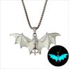Bat Halloween Necklace Punk Style Hip Hop Neck Chains Unique Luminous Pendant Necklace  Gifts