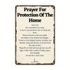 Vintage Metal Wall Art Sign Prayer For Home Protection 8x12 Inch Rustic Tin Decor For Indoor Outdoor