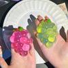 1Pc Grape Stress Relief Squeeze Toy Anti-Anxiety Stretchy Fruit Sensory Toy Slow Rising Hand Fidget Toy