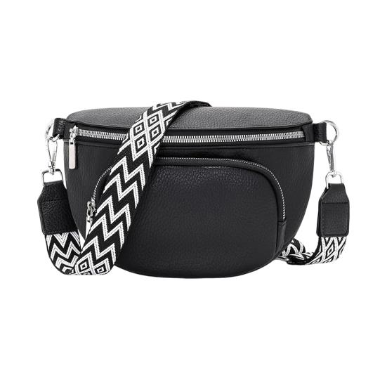 Corduroy Chest Bag for Women Crossbody Fanny Pack Casual Bum Sling Bag with Adjustable Strap