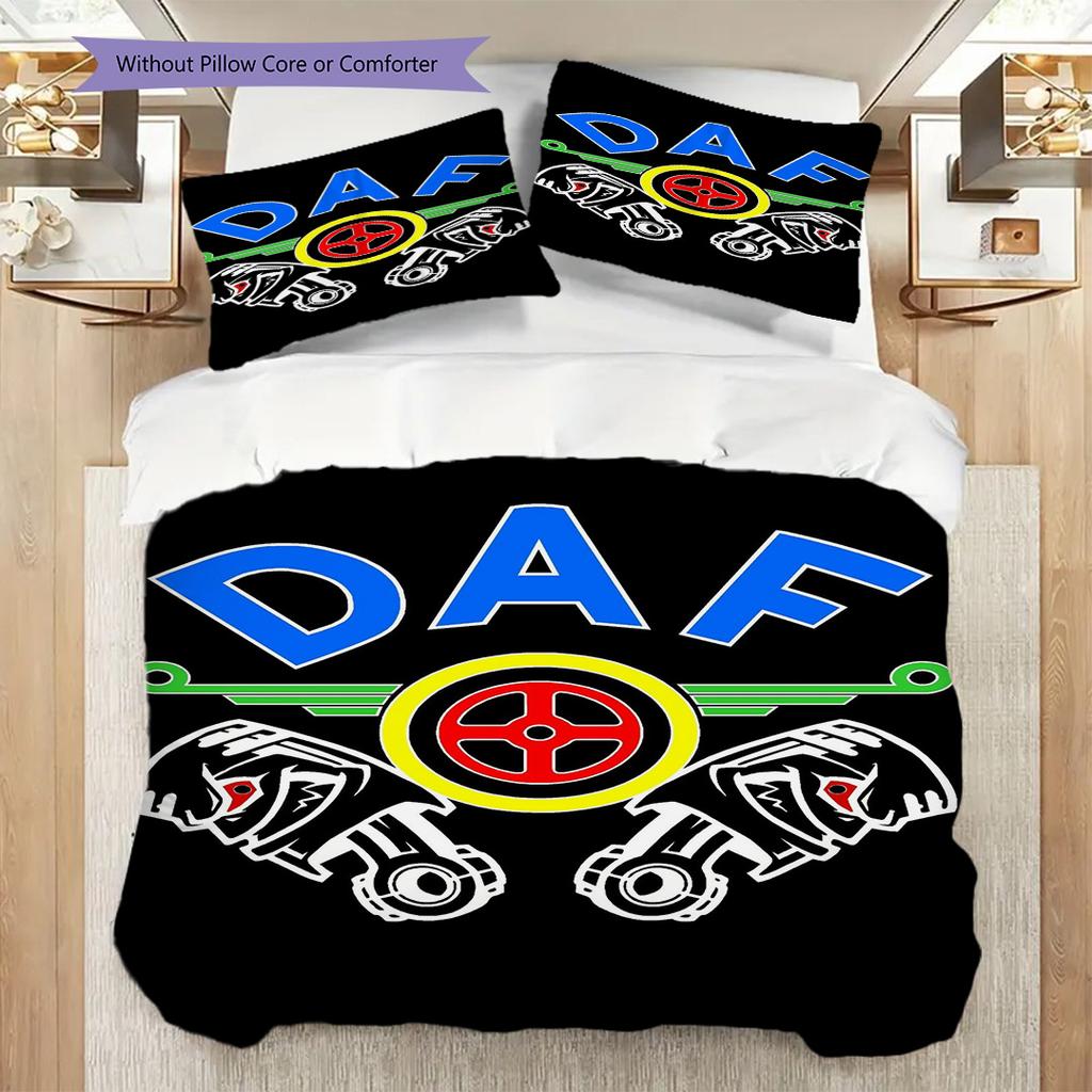 Blue Truck Mountain Road Bedding (1 * duvet cover + 2 * pillowcase, without core) 2D Flat Duvet cover and pillowcase Christmas birthday gift