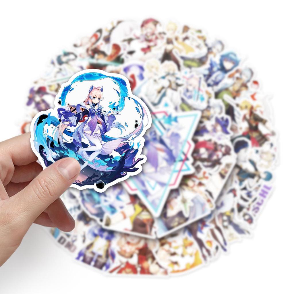 50PCS Genshin Impact Cartoon Graffiti Stickers for DIY Skateboards, Phones & Suitcases - Waterproof