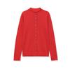 2026 Spring European Style Women's High Neck Long Sleeve Knit Cardigan