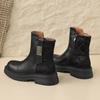 Winter New Thick Heel Cotton Boots Women's Fashion Round Head Side Zipper Thick Sole Anti-slip Wear-resistant Short Boots