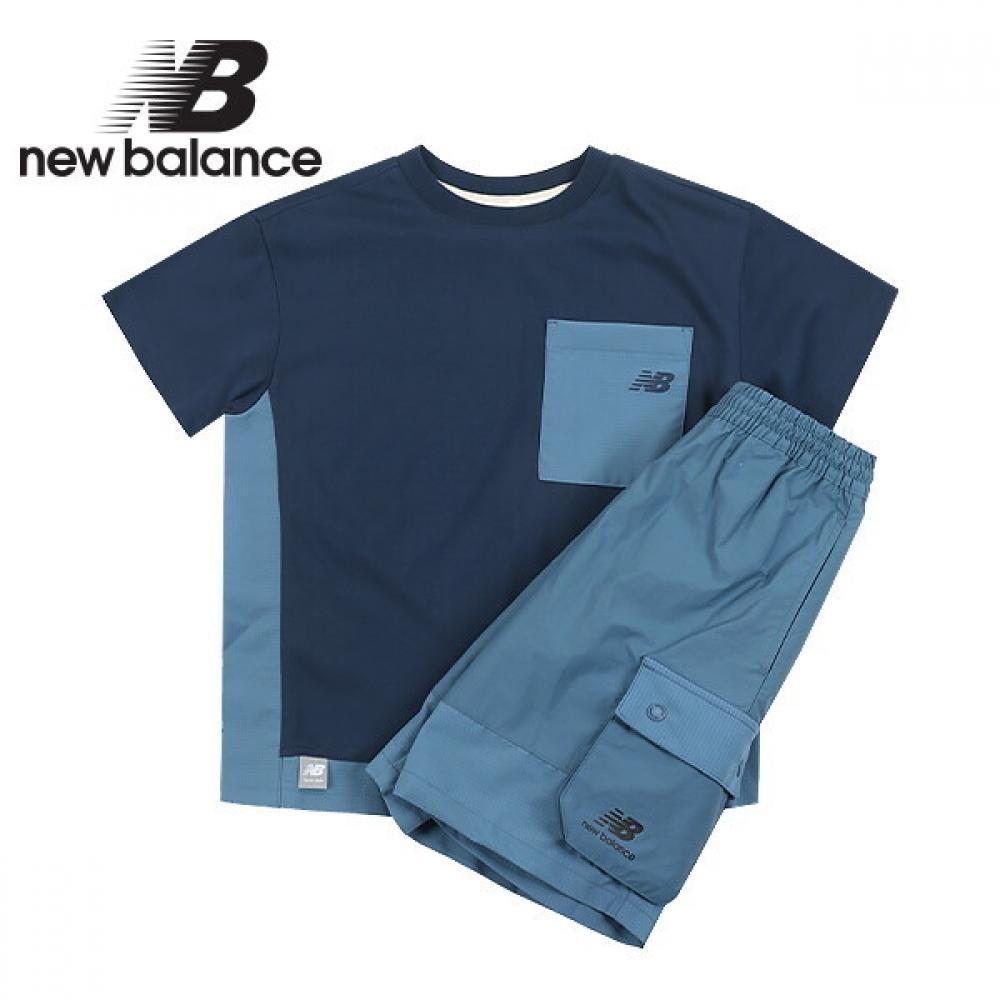 

New Balance Детский комплект охлаждающих футболок темно-синего цвета 120