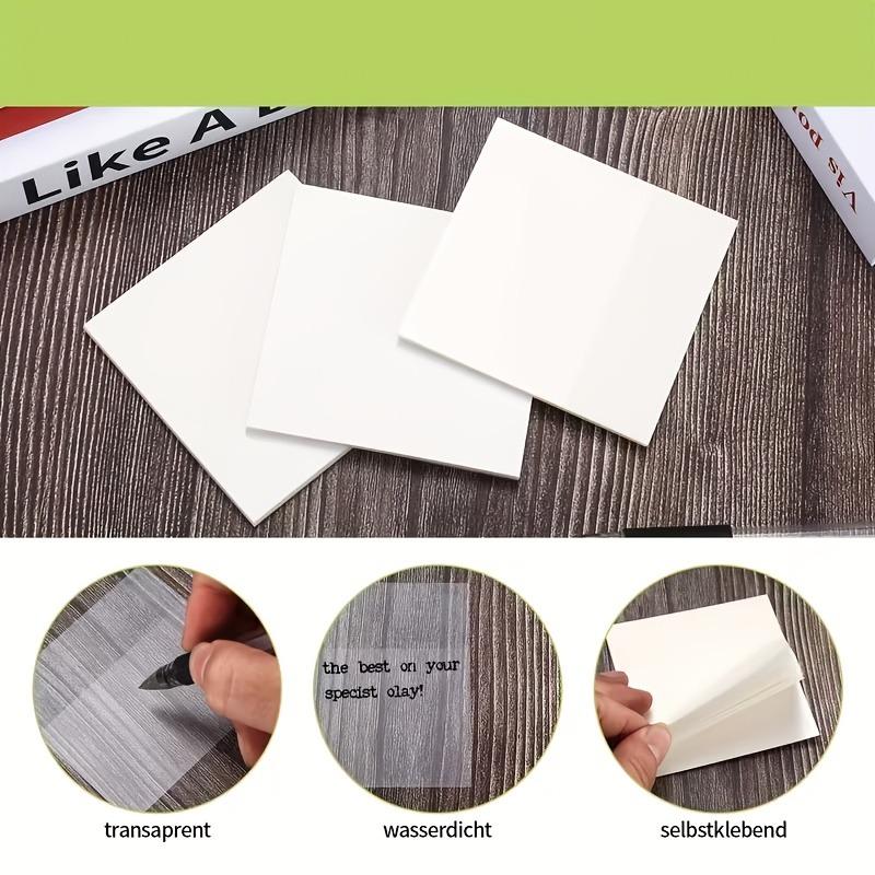50 transparent sticky notes - Perfect for schools, offices, notes, diaries! Back-to-school season, holiday gifts