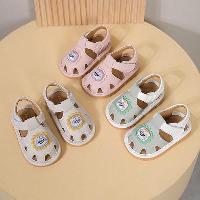 Chaussures d'été pour bébé motif dessin animé, semelle souple, qui couinent, avec lumières - Jolies chaussures de marcheur