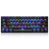 MOTOSPEED CK61 RGB Mechanická Herní Klávesnice OUTMU Modré Spínače Klávesnice 61 Kláves Anti-ghosting s Podsvícením pro Hraní Černá