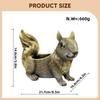 Decorative Collectible Squirrel Statue, Storage Item, Animal Sculpture for Housewarming, Wardrobe,