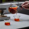 Elegant Cup Glass Teapot Magnetic Suction Tea Water Separation Home Office One-Click Filtering High-End Tea Set