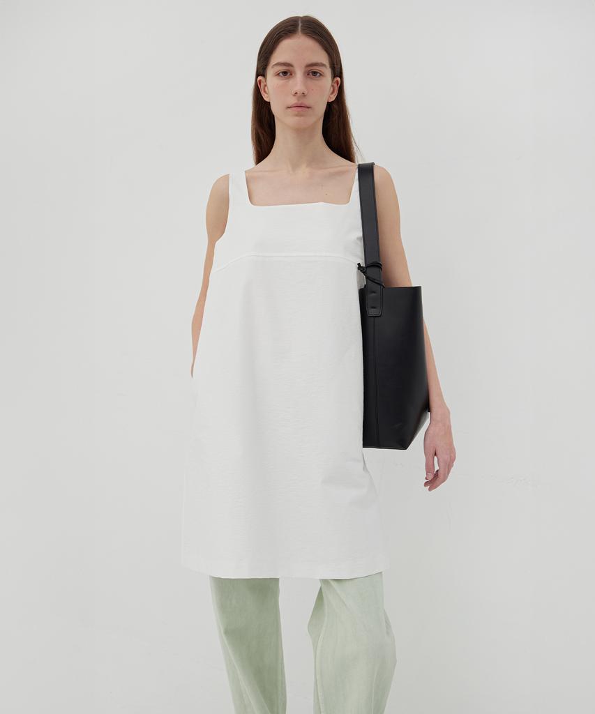 Leuba Squared-Neck Mini Dress - Off White