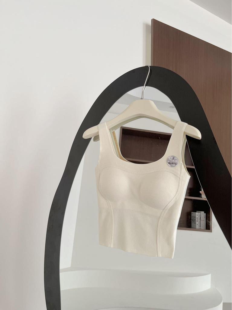 Kašmírově hedvábná bezešvá dámská zeštíhlující vesta s pevnými košíčky