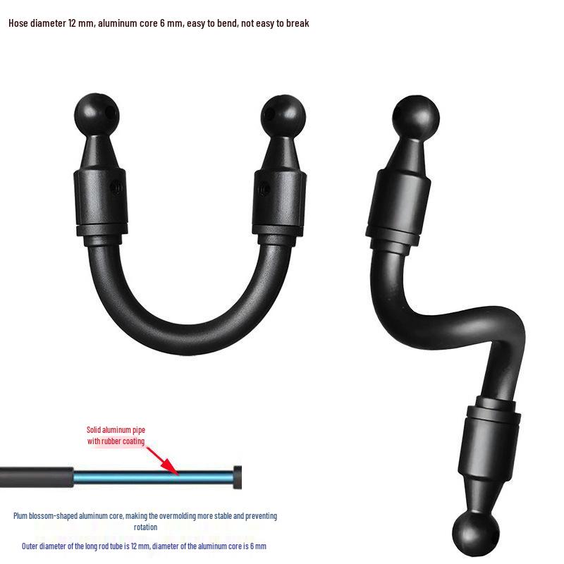 17mm Dual Ball Head Phone Holder Extension Rod Adapter