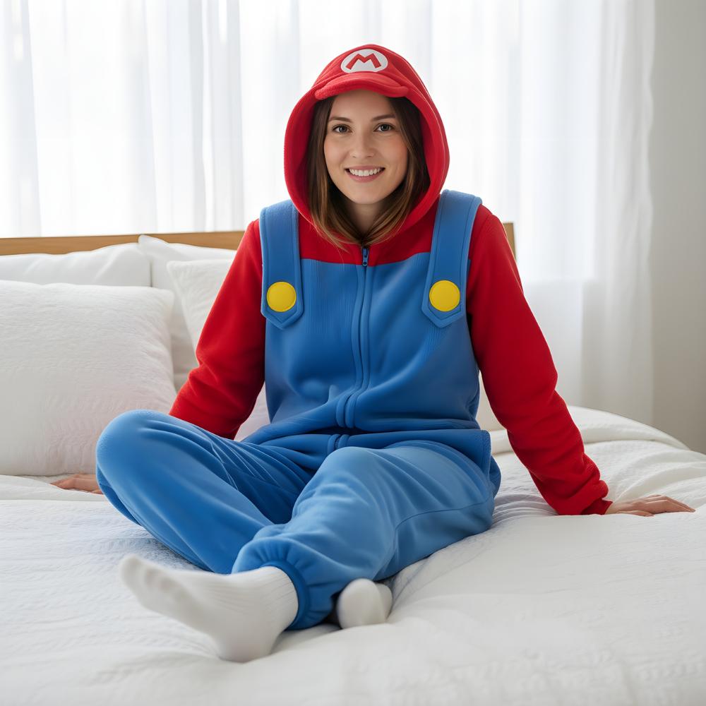 Piżama Onesie Kigurumi Kostium Przebranie Super Mario S: 145 - 155 Cm
