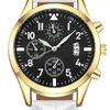Men Luminous Watch with Faux Leather Strap Round Dial Calendar Casual Formal Watch Accurate Quartz Analog Wristwatch Birthday Gift