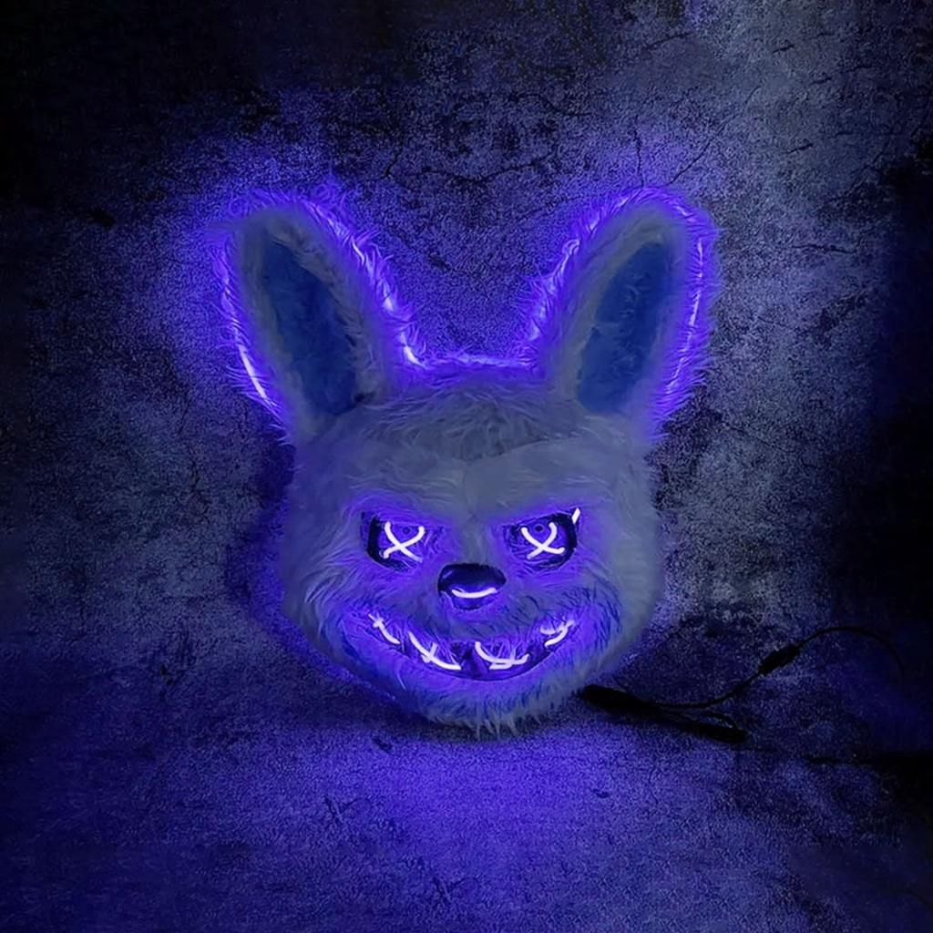 Halloween Luminous Mask Black Bear Brown Bear Cos Props LED Dance Party Scary Mask