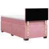 Box Spring Bed with Mattress Pink 100 x 200 cm Velvet