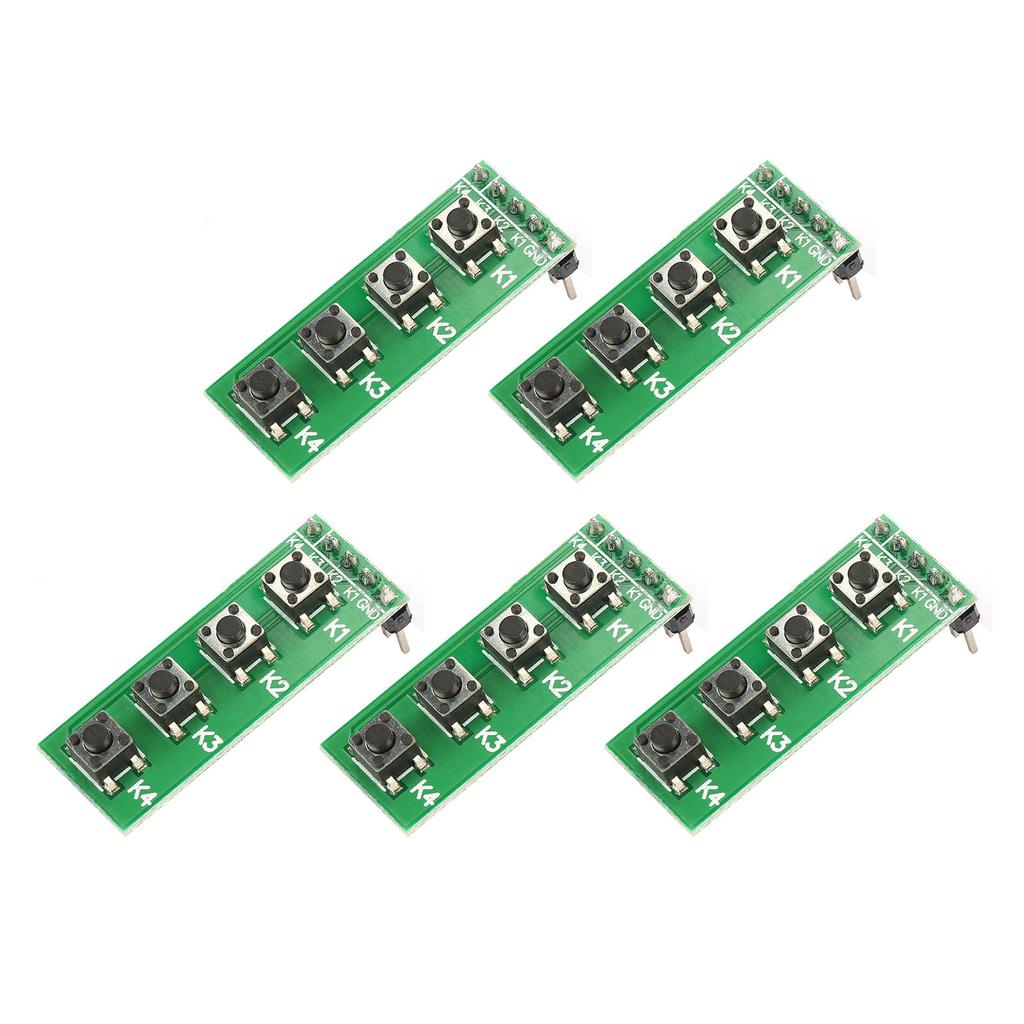 5 Pcs 4 Button Key Module Universal 4 Key Push Button Switch Module Keyboard Board for PIC PLC ARM FPGA CPLD