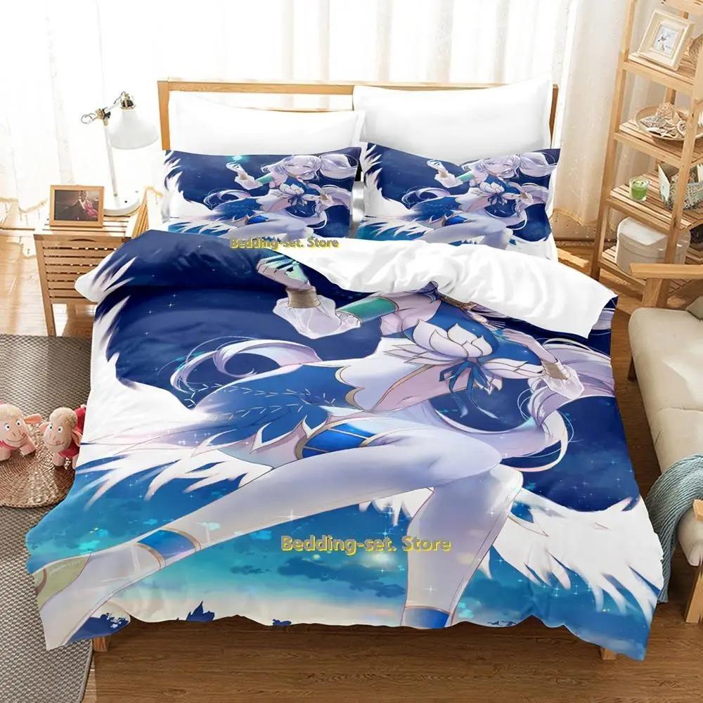 Comfortable Anime Print Bedding Set With Duvet Cover And Pillowcases Single Twin Full Queen King Sizes For Adults And Kids