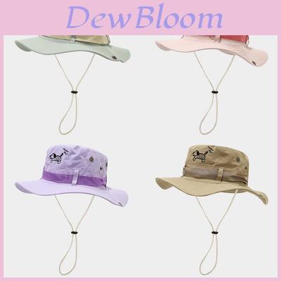 Dog Embroidered Summer Outdoor Sun Hat For Women With Wide Brim Sun Protection