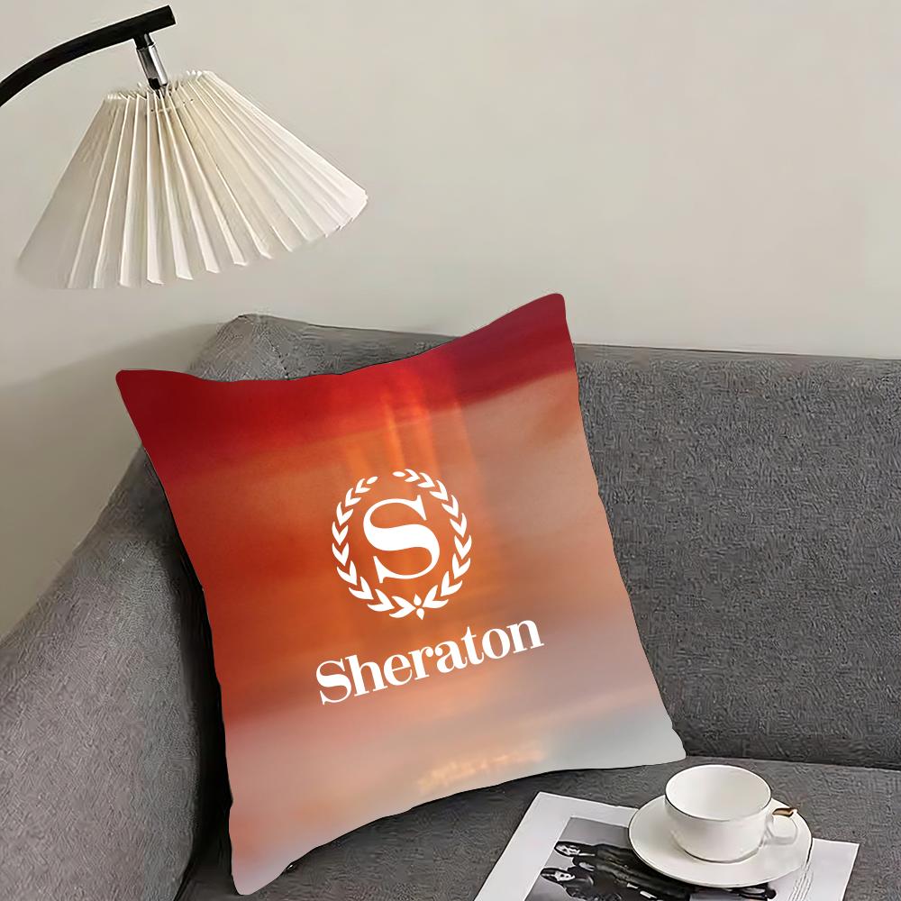 Sheraton Hotel Cushion Cover Reversible Plush Pillow Cover – For Car, Sofa, Bedroom, Perfect As a Gift.