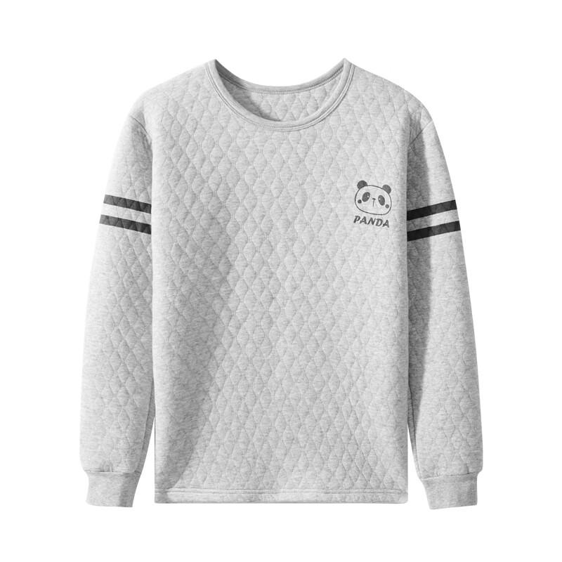 LANGSHA Çocuk %100 Pamuk Üç Katmanlı Kapitone Termal Pijama Üstü