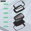 Zinc Alloy + Leather Car Key Case for Toyota Corolla Hybrid 2021 Rav4 Land Cruiser Prado Camry Highlander Prius C-HR 2018+