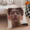 singer charming BBaekhyun Cushion Cover Throw Pillow Cover Hidden Button Durable Polyester Chair Cushion