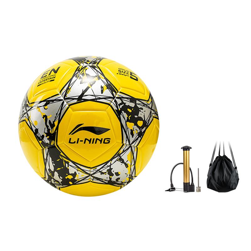 Li Ning Size 5 Soccer Ball TPU Seamless Thermal bonding Unisex Bright Yellow LFQK679-2 Size 5 Ball