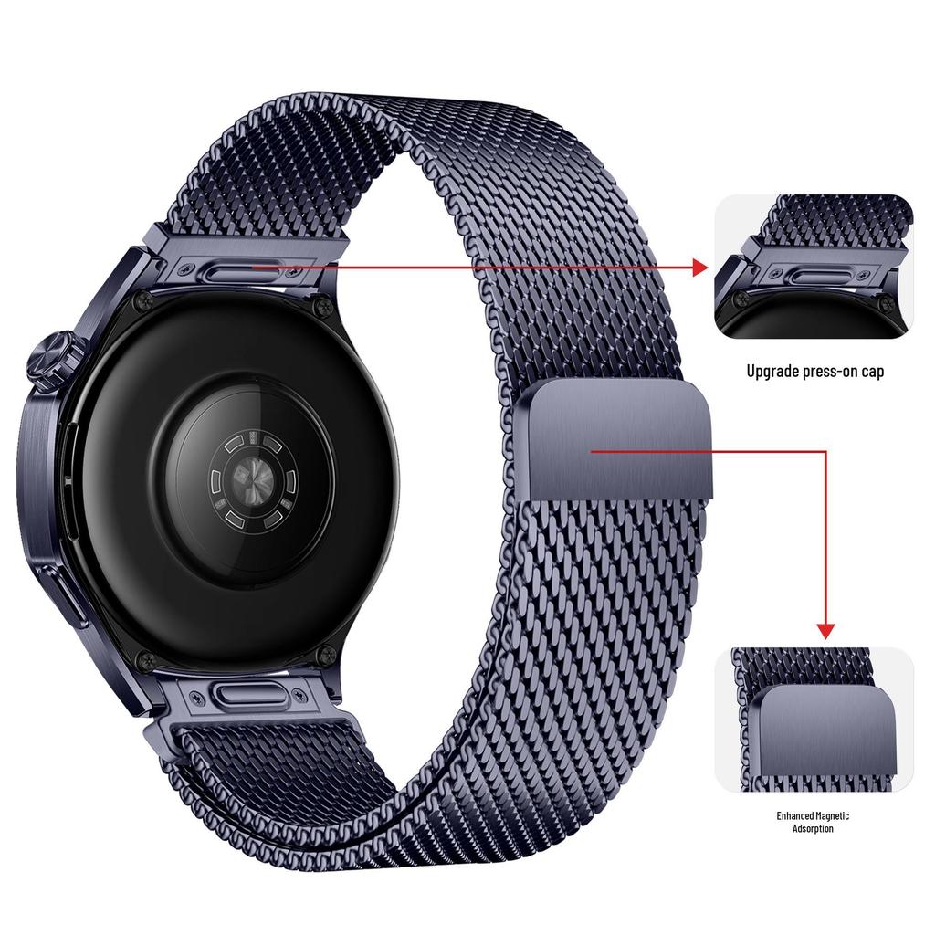 Huawei GT6/Watch 5 Press-Type Milanese Mesh Strap - Upgrade Version