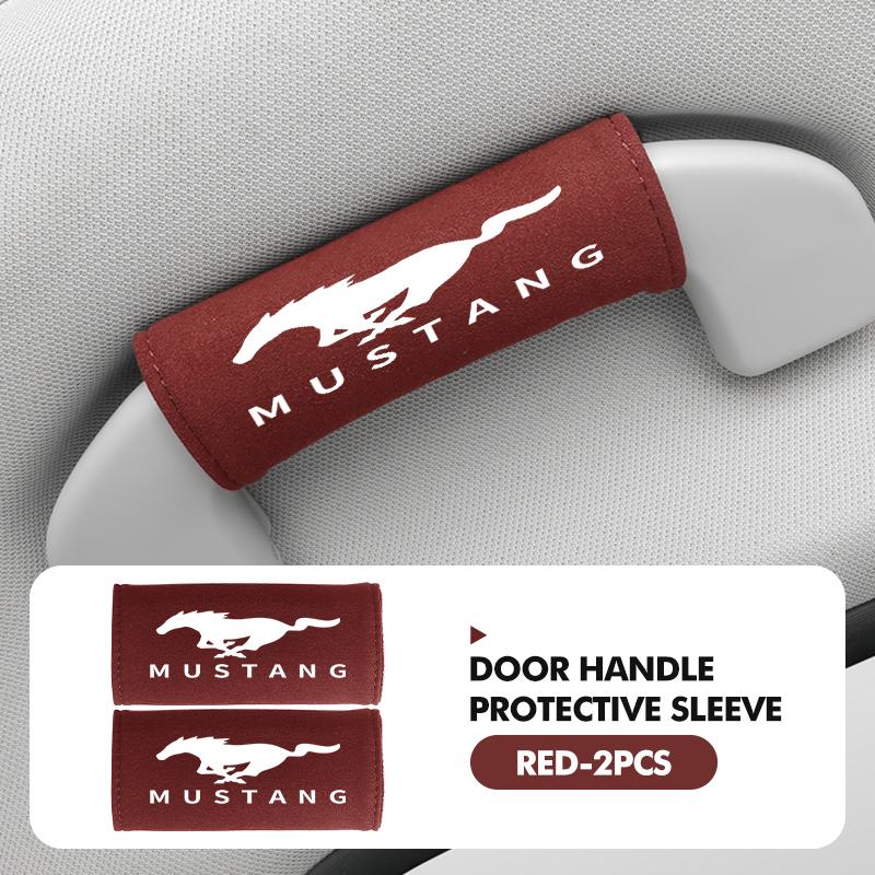 For Ford Car Interior Handle Protective Cover Suede Sponge Comfortable Grip Mk2 Mk3 Ranger Mondeo Mk4 S-MAX Kuga Mustang Fusion